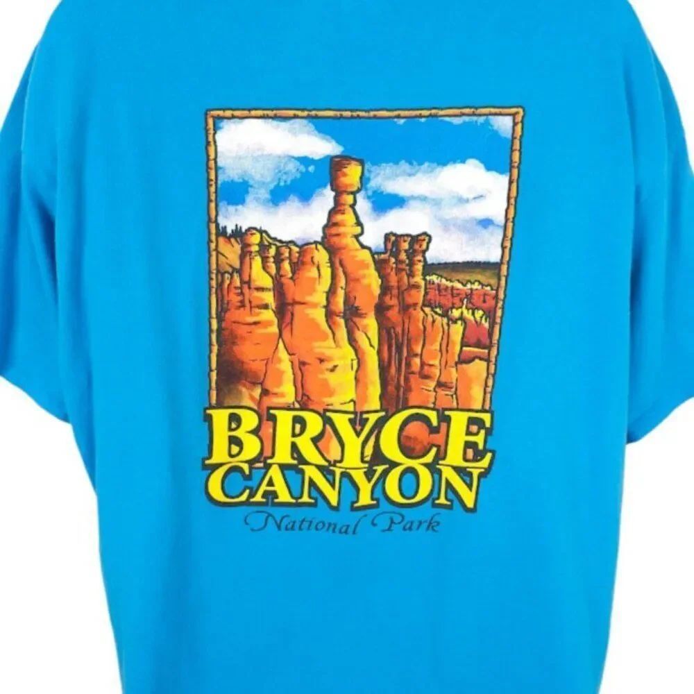 Bryce Canyon National Park T Shirt Mens Size 2XL Blue Travel Destination Tee